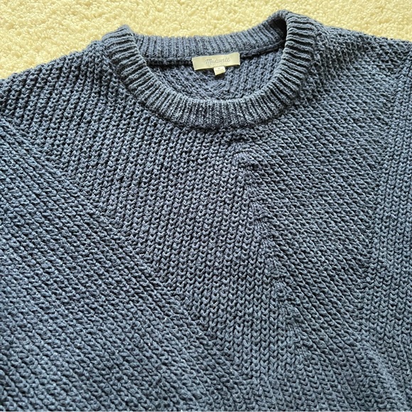 Madewell Blue Crew Neck Sweater - Picture 3 of 5